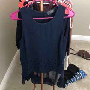 Astr navy blue tank